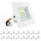 Luxrite 4 Inch Square LED Recessed Can Lights 5 CCT 2700K-5000K 14W (75W Equivalent) 950LM Dimmable 16-Pack LR23787-16PK - alternate 1